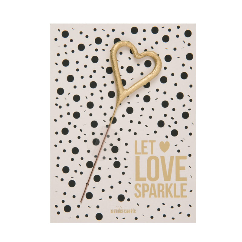 Wondercard "Let Love sparkle", schwarz